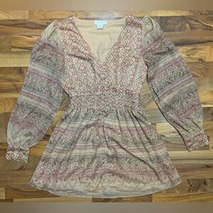 House of Harlow Shona Joy Metallic Shimmer Dress Size Medium